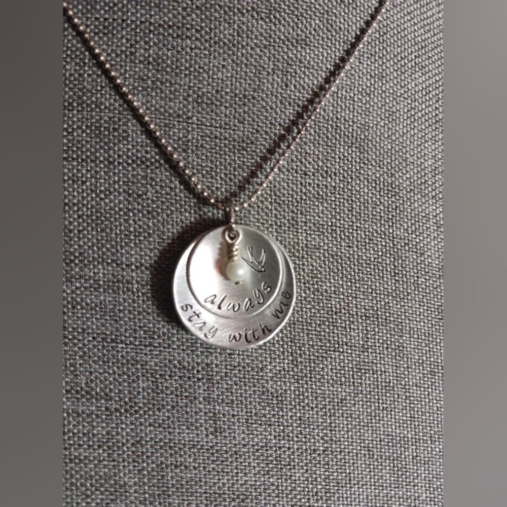 "Always Stay With Me" Double Bowl Pearl Necklace